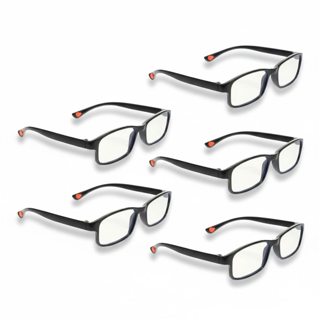 5Pcs Reading Glasses Fatigue Resist Glass The Elderly Glasses Indoor Reading Glasses Readers for Men