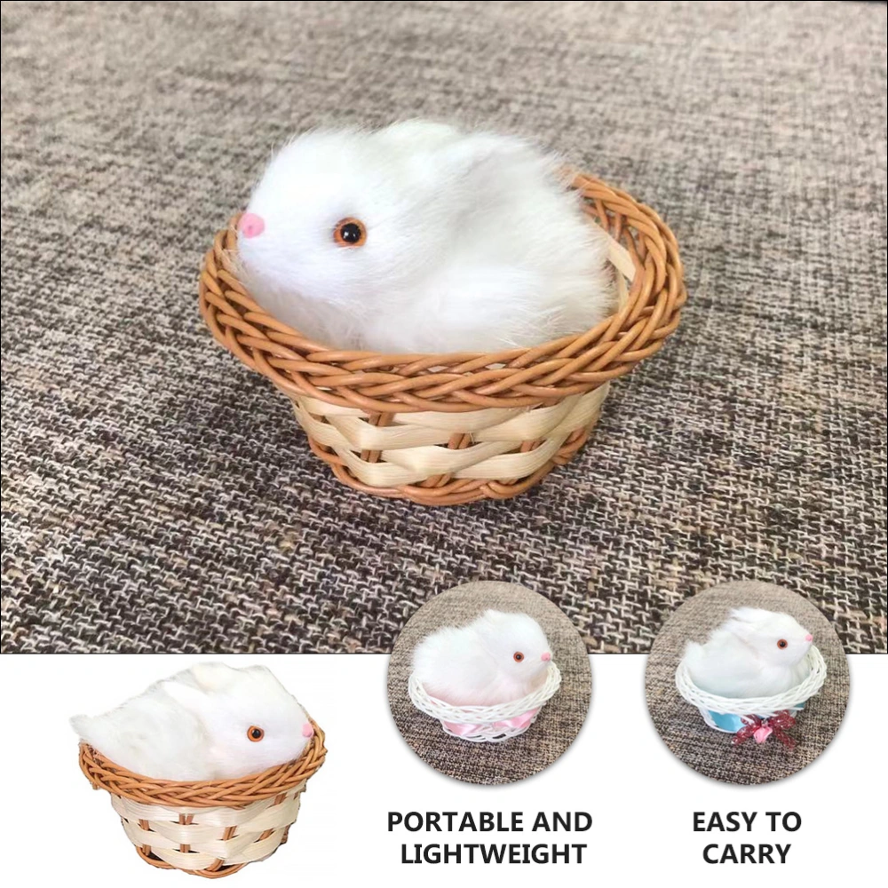 Rabbit Shape Ornament Creative Desktop Adornment Home Easter Ornament