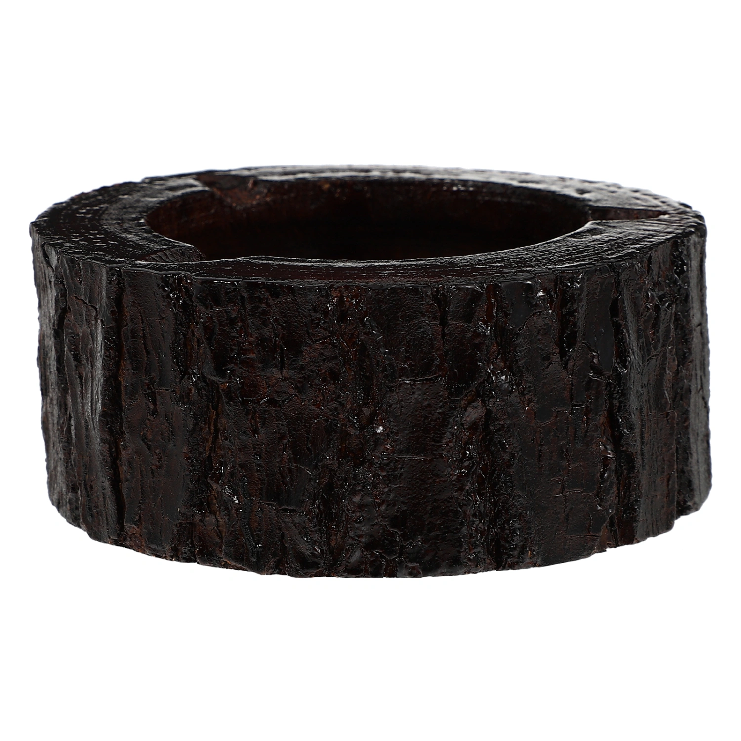1pc Rounded Wooden Ashtray Decorative Ashtray Stump Modeling Ashtray Container