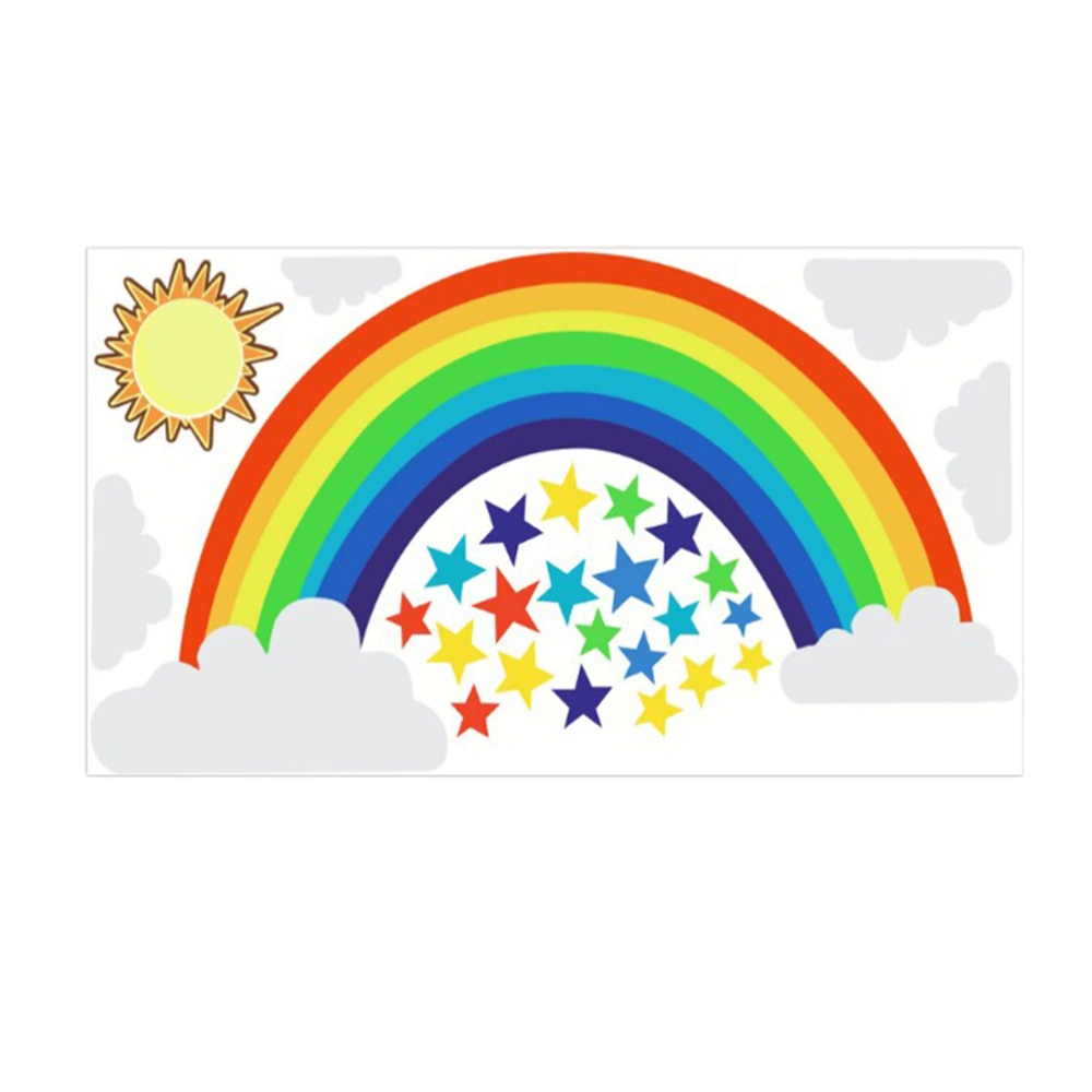 Rainbow Star Wall Sticker Kindergarten Wall Sticker Self-adhesive Wall Stickers Eco-environment Wall Sticker