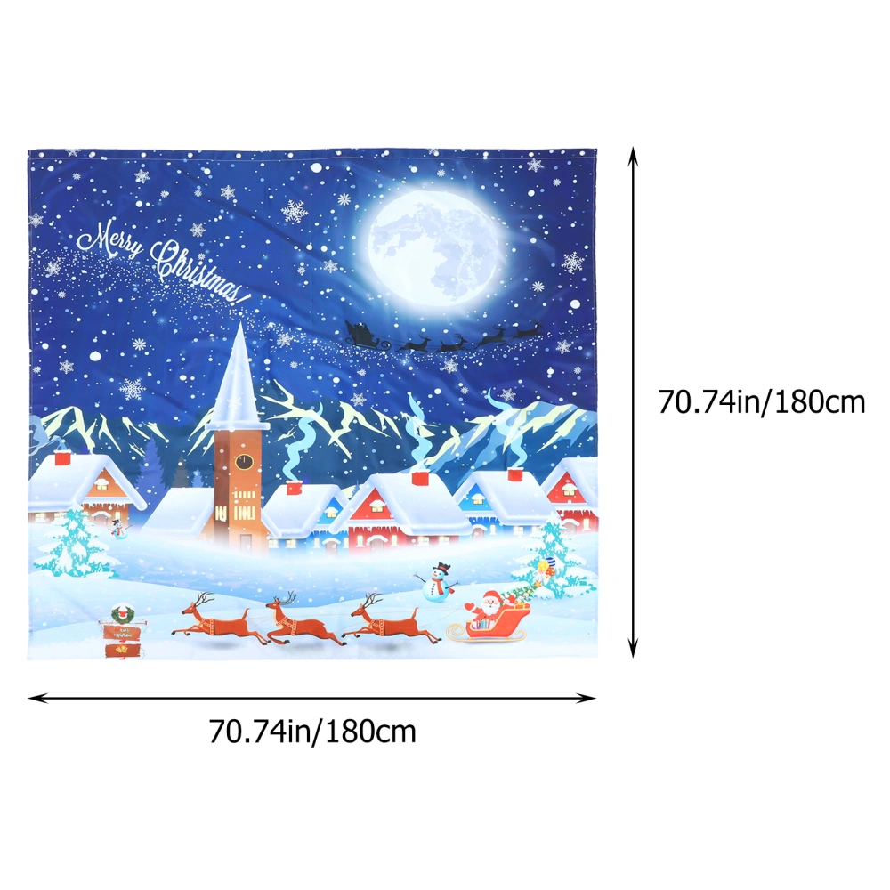 1Pc Christmas Cartoon Shower Curtain Lovely Printed Bathtub Curtain for Bathroom