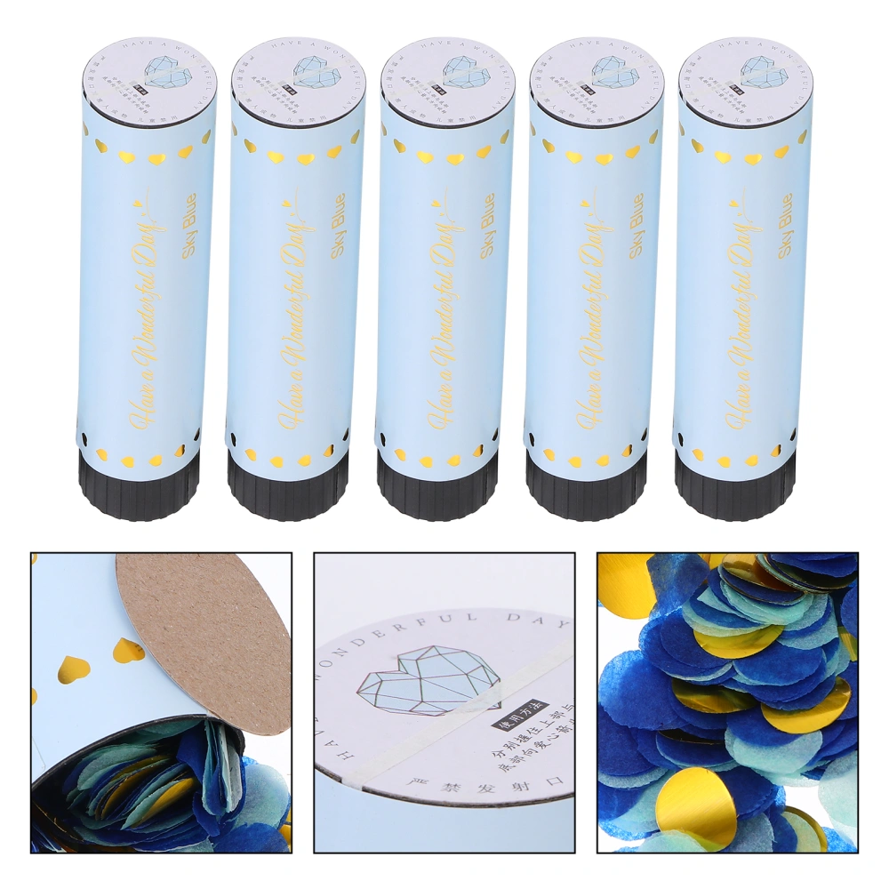 5pcs Romantic Wedding Confetti Cannons Decorative Props Confetti Tubes for Party