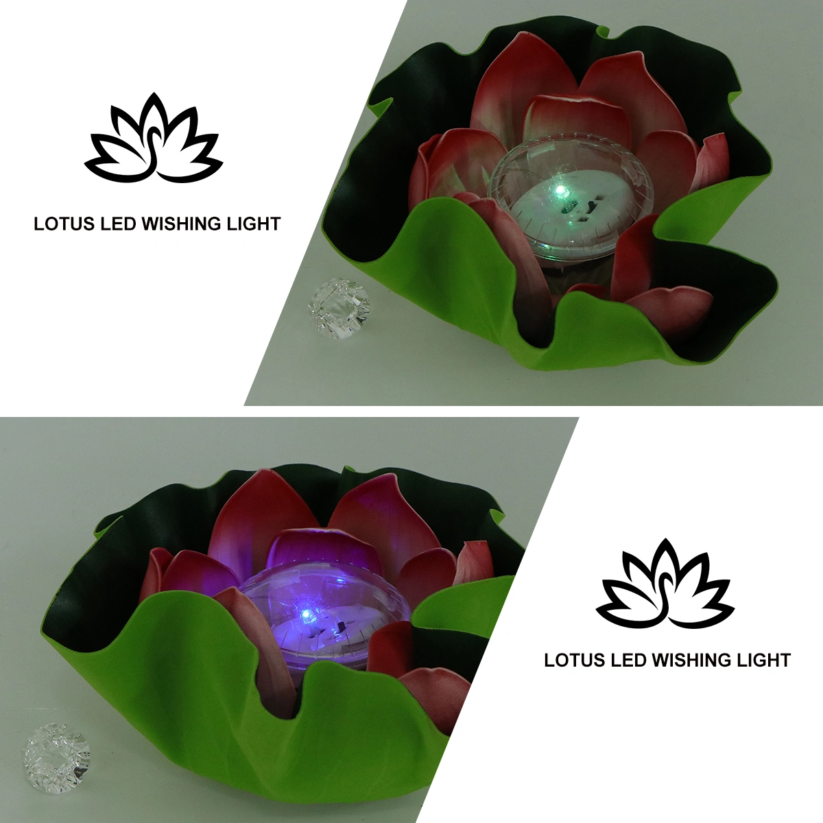 1 Pc Water Floating Lotus Light Romantic Wishing Light Water Lantern