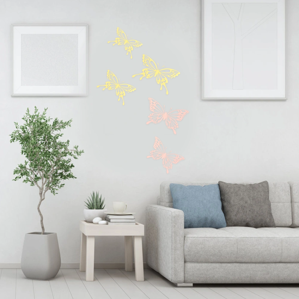 1 Set of Decorative Butterflies Sticker Wall Butterflies Ornament Wedding Decor