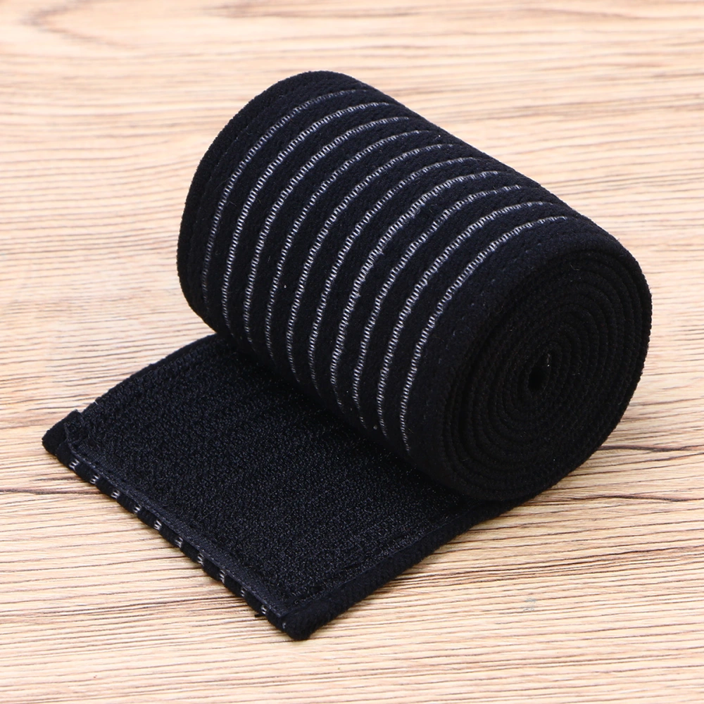 120cm Outdoor Sports Bandage Stretching Winding Strap Legs Bandage Protecting Pressing Knee Fitness Running（Black)