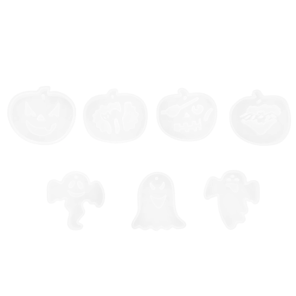 7 Pcs Halloween Pumpkin Ghost Molds Crystal Epoxy Molds DIY Craft Making Mold