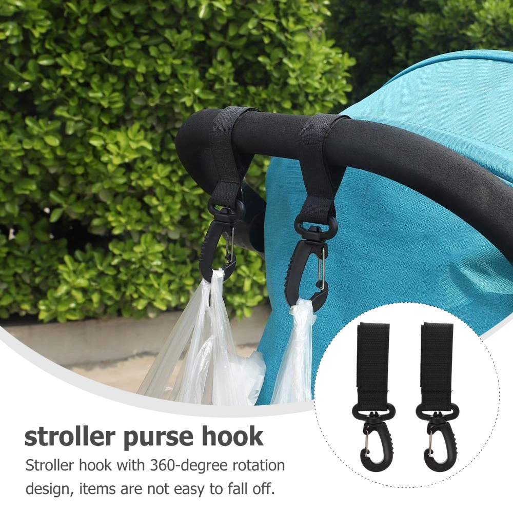 8Pcs Stroller Organizer Hook Clip Convenient Stroller Accessories Mommy Bag Hook