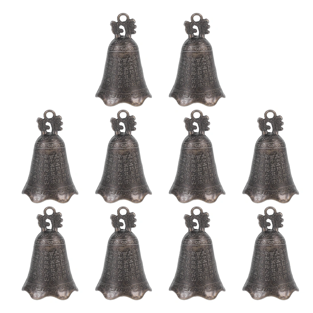 10 Pcs Zinc Alloy Bells Buddhism Wind Chime Bells Hanging Bell Pendants