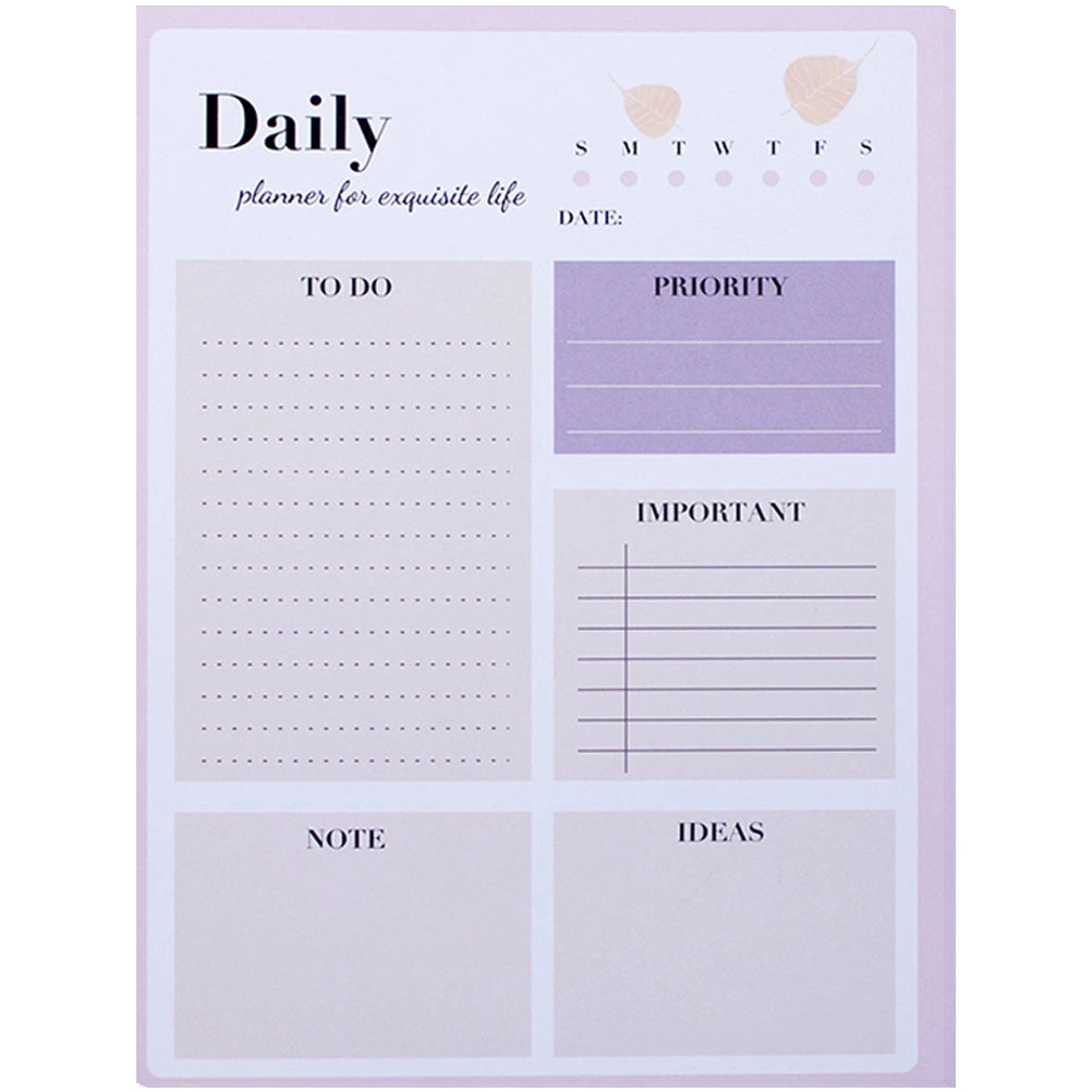 Daily Planner Notepad Time Management Notepad Portable Schedule Notepad Decorative Notebook