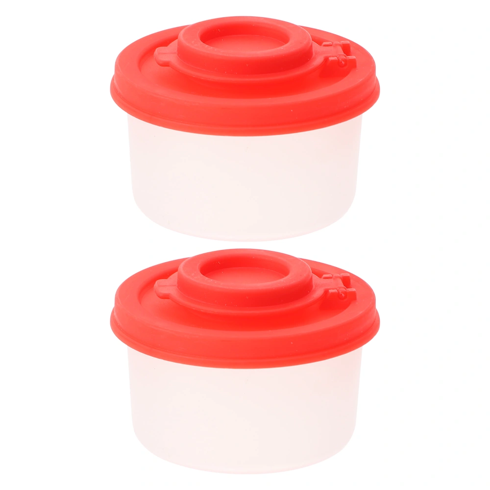 2Pcs Condiment Bottles Seasoning Bottles Seasoning Holders Pepper Cans (Red)