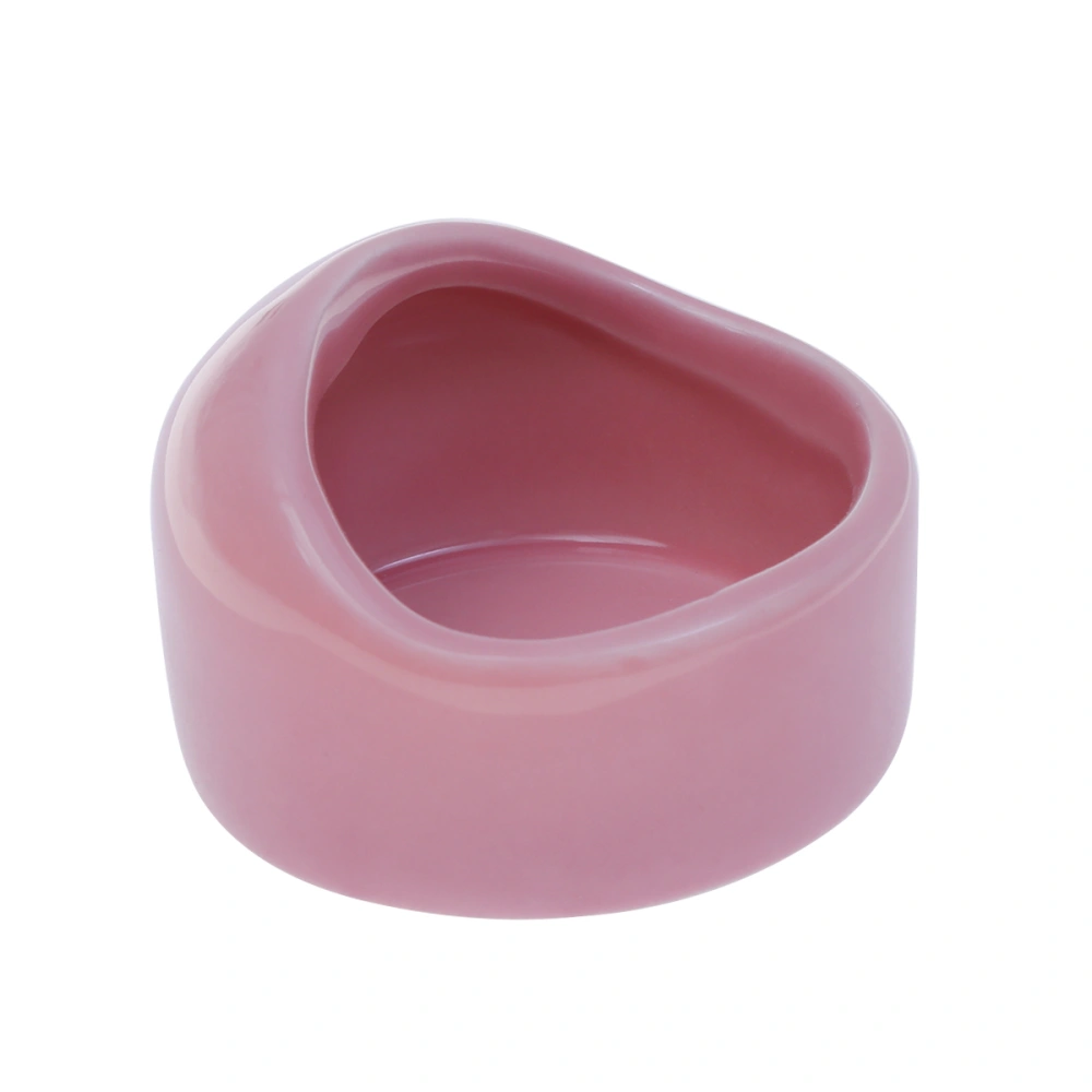 Hamster Feeding Bowls Ceramic Chew Resistant Food Bowls for Small Rodents Gerbil Hamsters (Pink)