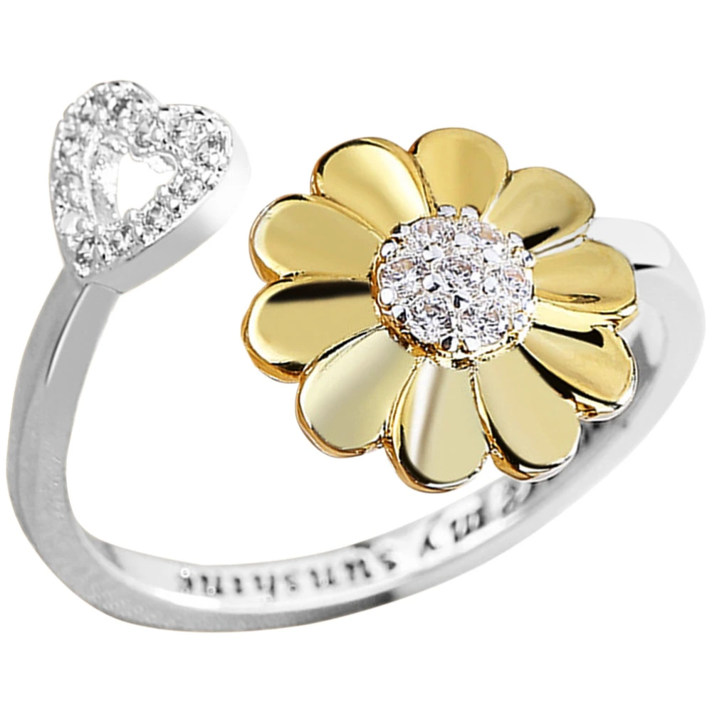 Adjustable Open Ring Flower Ring Women Finger Ring Jewelry Finger Decoration