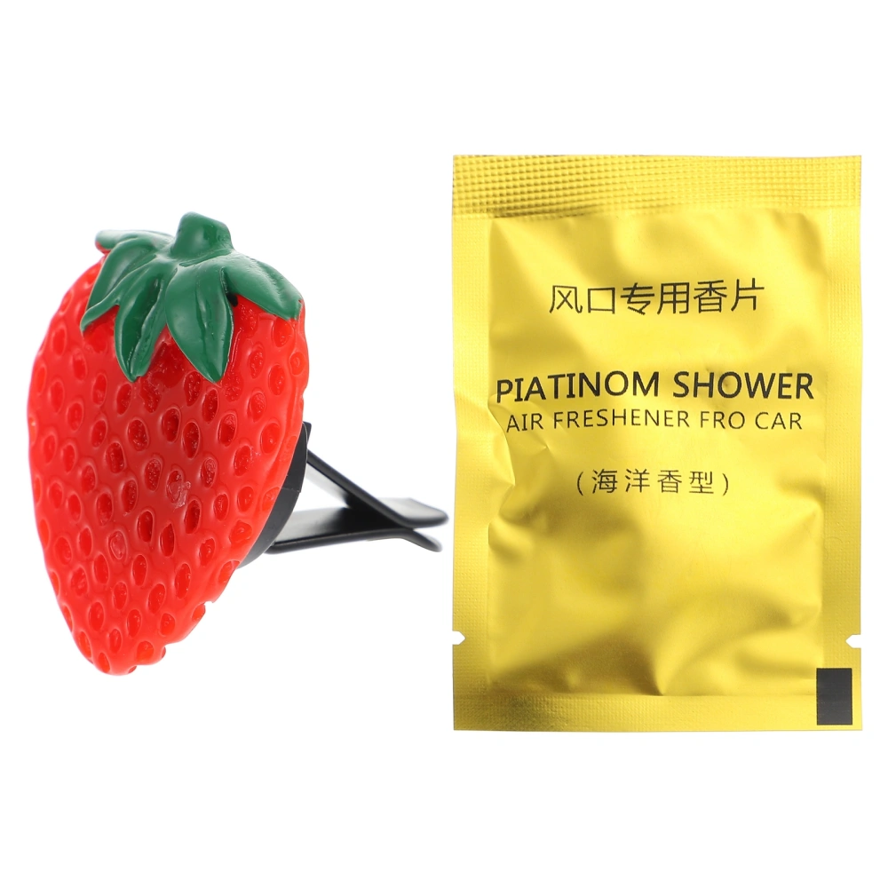 Strawberry Shape Charms Automotive Car Air Freshener Clip for Women and Girls