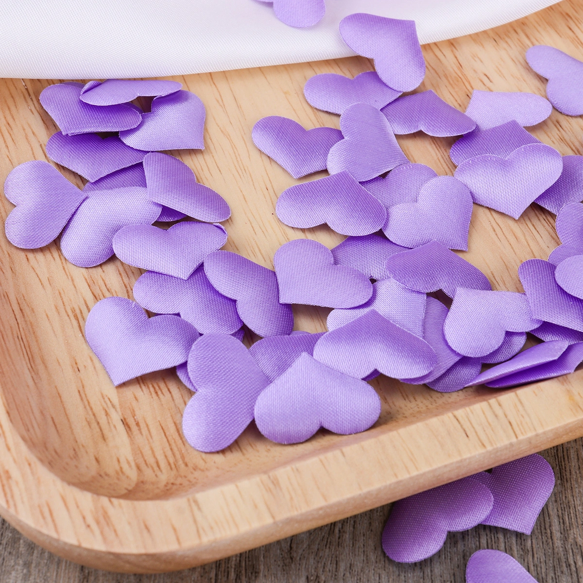 100pcs Multicolor Romantic Hearts Paper Cuttings Table Throwing Confetti for Party Wedding Decorations Crafts 20mm (Purple)