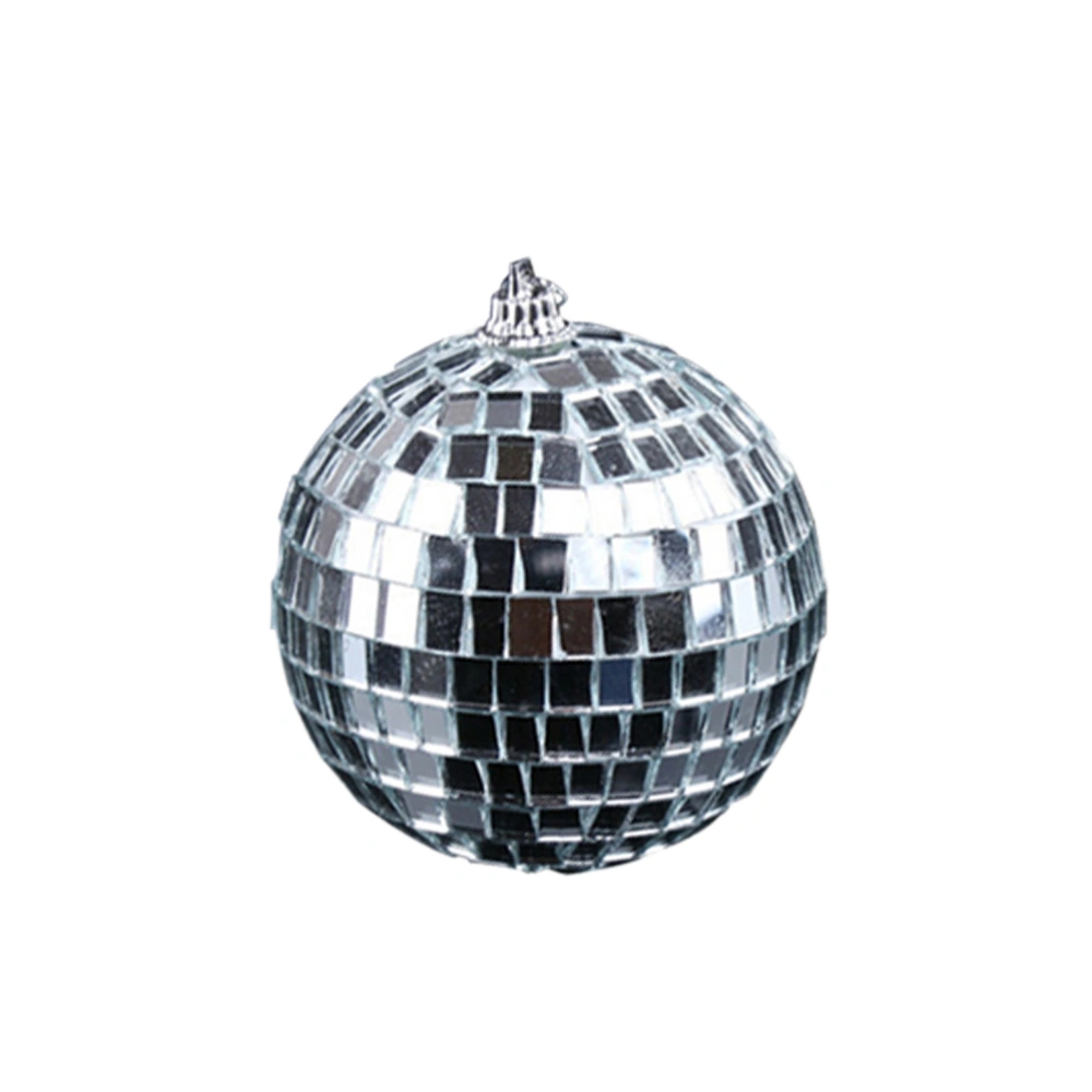 1 Pc Mirror Disco Ball Fun 10cm Hanging Party Disco Ball – Party Decorations Party Design Dance and Music festivals(Silver)