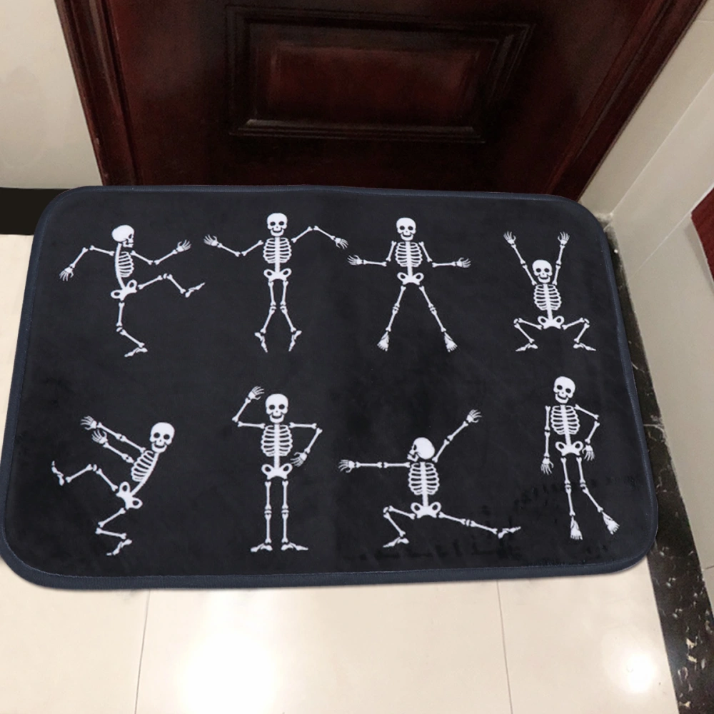 1pc Halloween Skull Pattern Floor Mat Non-slip Printing Floor Mat (As Shown)