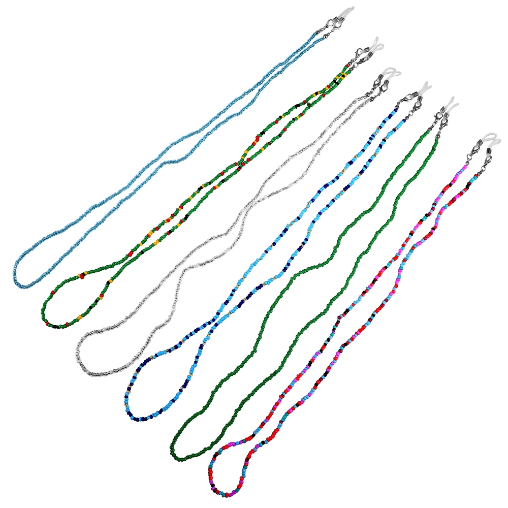 6pcs Mask Lanyards Anti-skid Glasses Chains Exquisite Necklace Lanyards