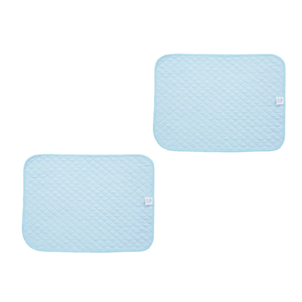 2pcs Baby Changing Pads Waterproof Diaper Pads Washable Nursing Pads (Sky-blue)