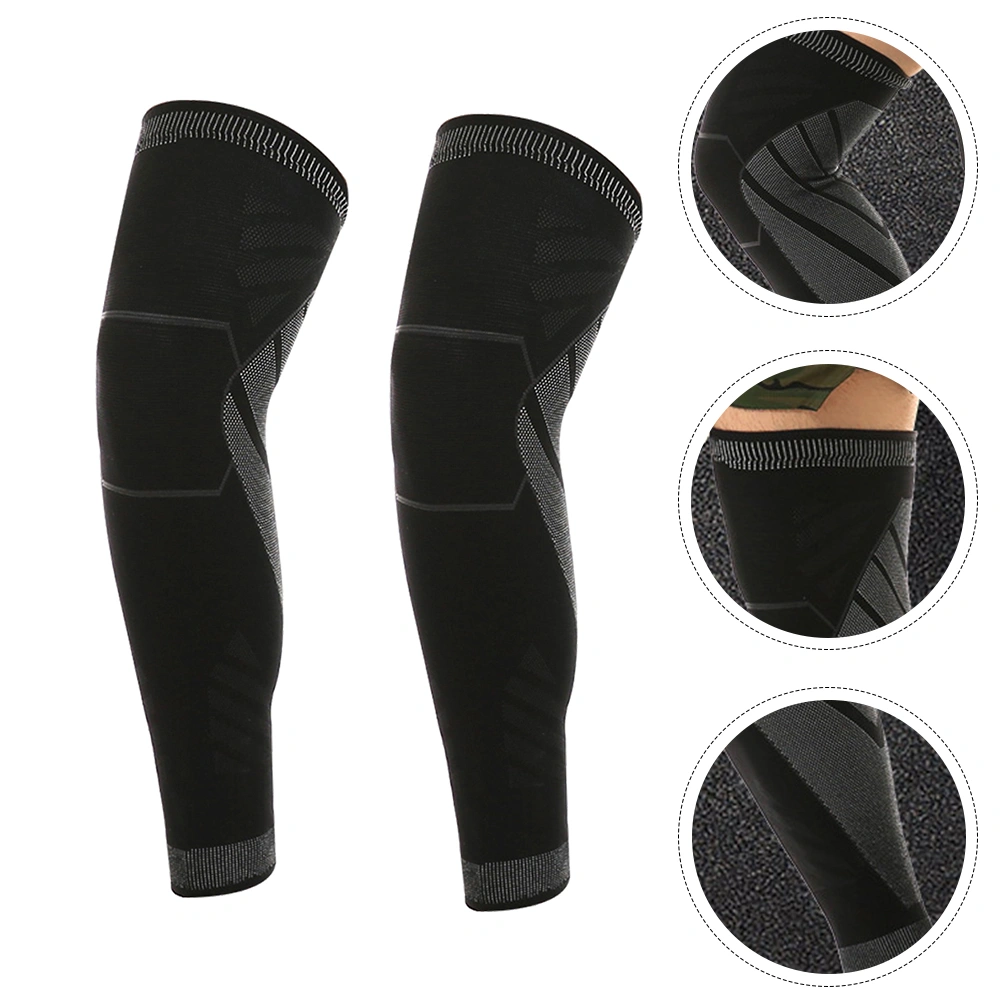 2pcs Knee Brace Non-Skid Knee Support Stability Protective Knee Pad (Black)