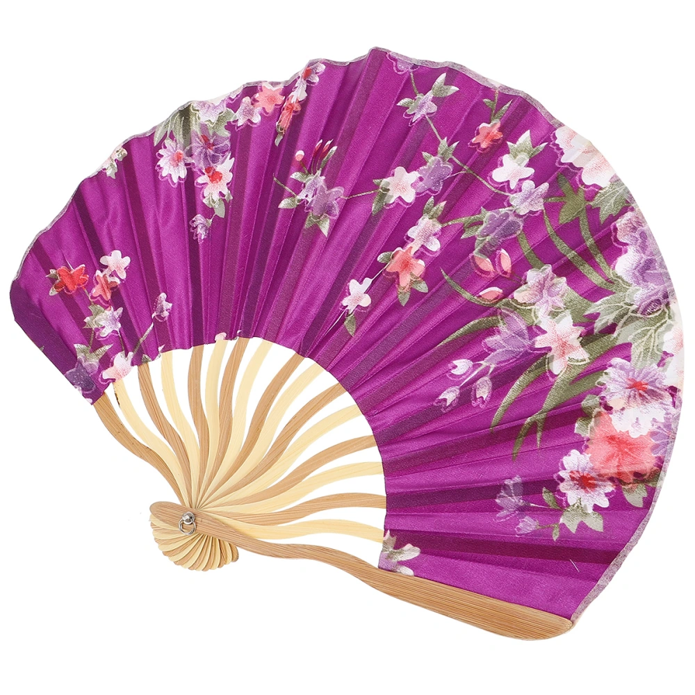 Japanese Style Folding Fan Creative Satin Face Handheld Fan Art Craft Gift