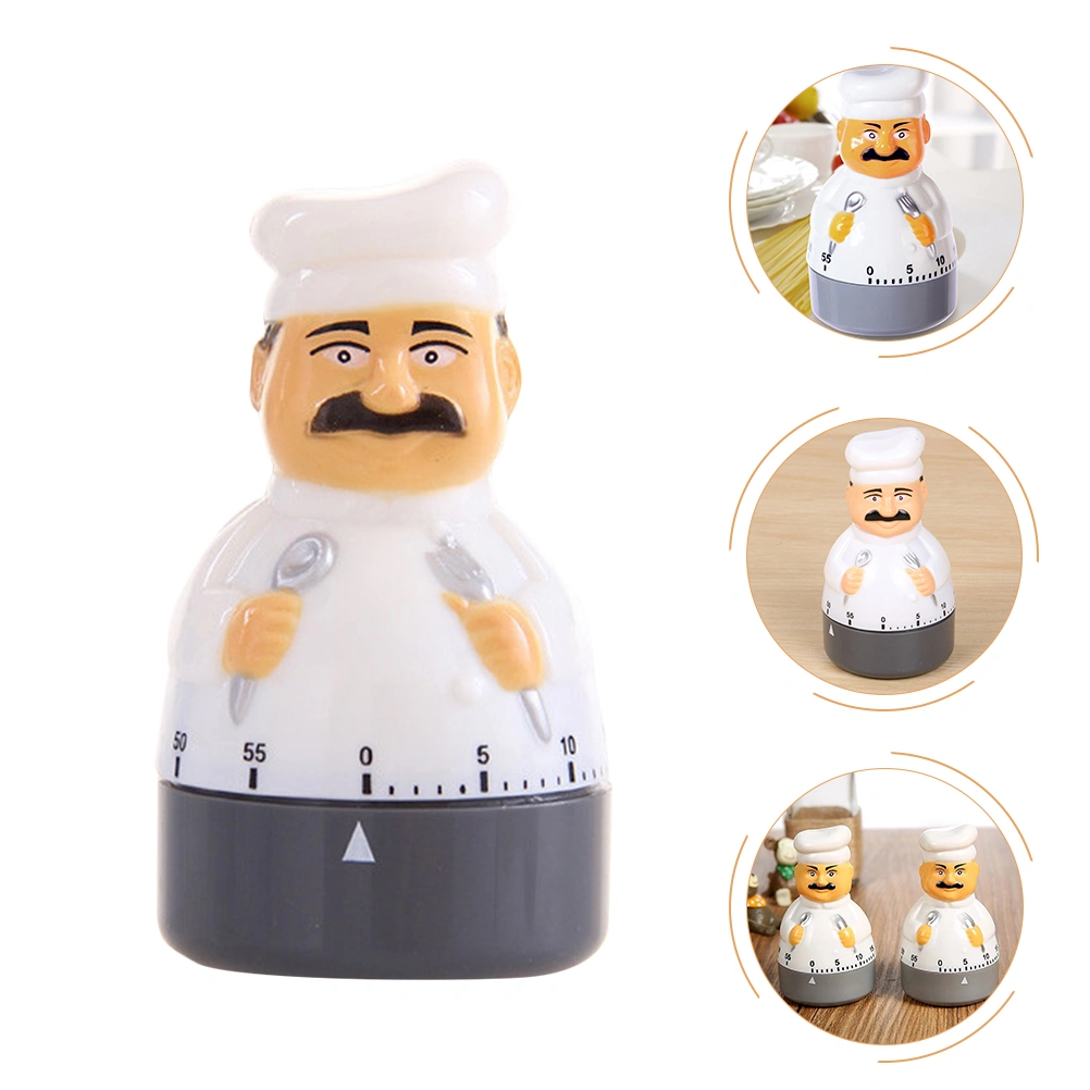  Mechanical Timer Chef Shaped Kitchen Timer Cooking 60 Minutes Countdown Timer