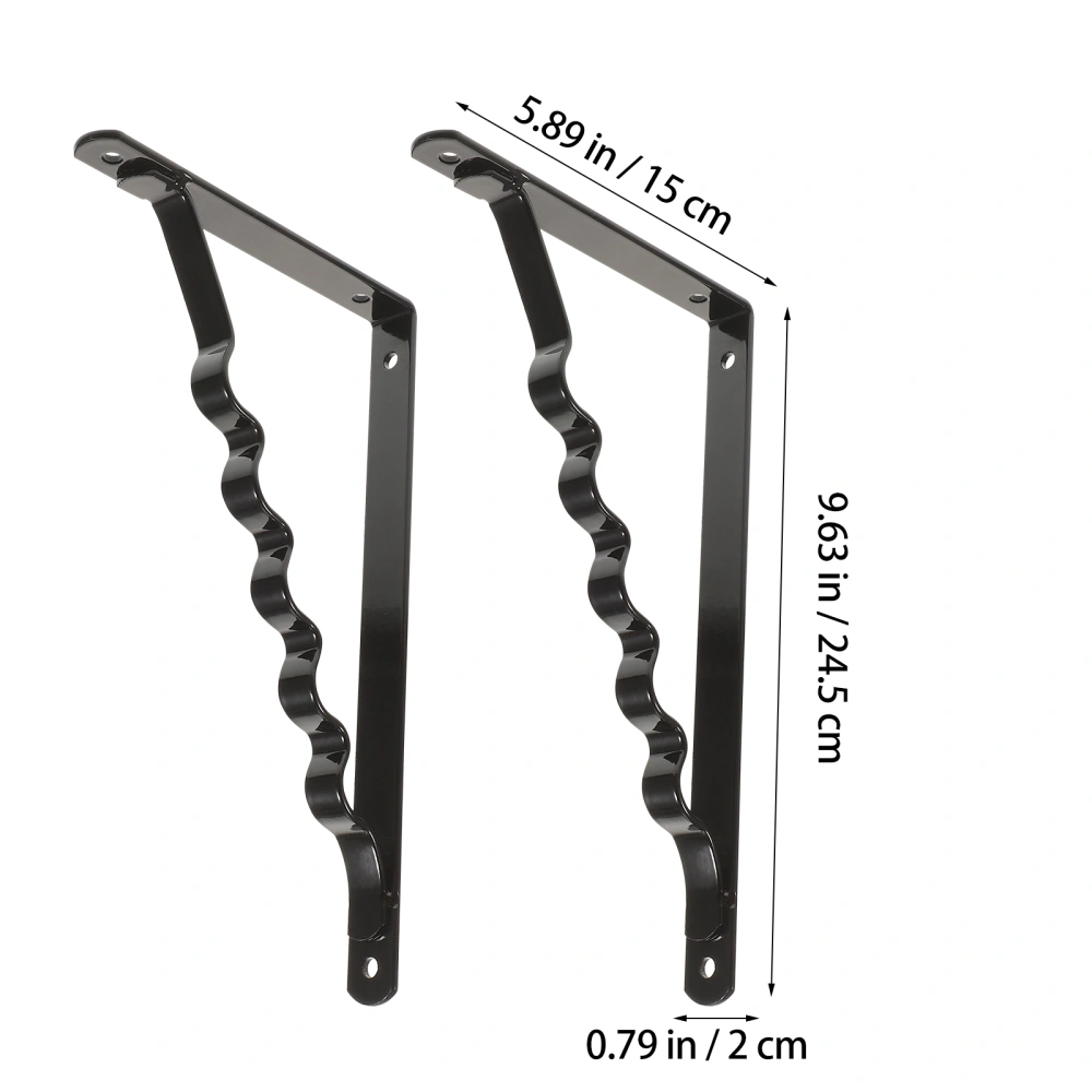 2pcs Shelf Bracket Floating Shelf Holder Decorative Shelf Support 245x150mm