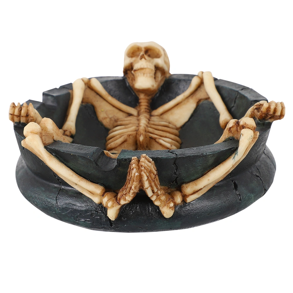 1Pc Skull Ashtray Halloween Cigarette Ash Container Office Bar Ornament