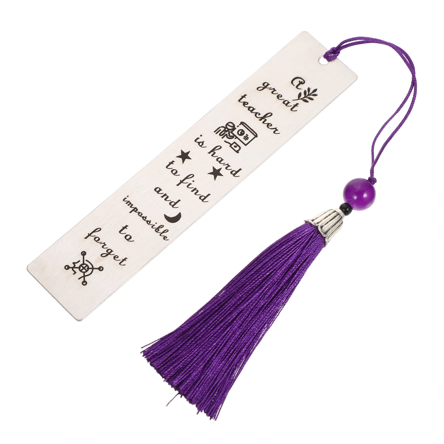 Decorative Book Mark Delicate Tassel Bookmark Stainless Steel Bookmark Read Accessory