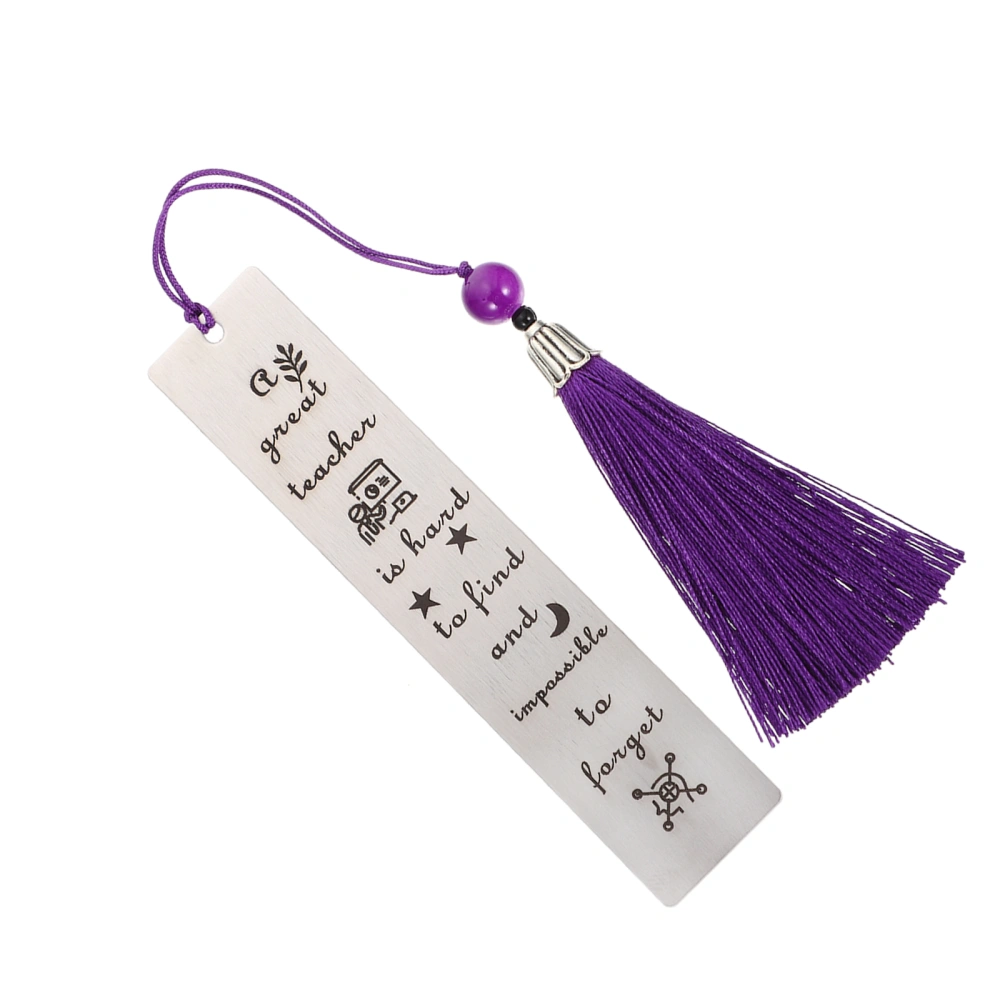 Decorative Book Mark Delicate Tassel Bookmark Stainless Steel Bookmark Read Accessory