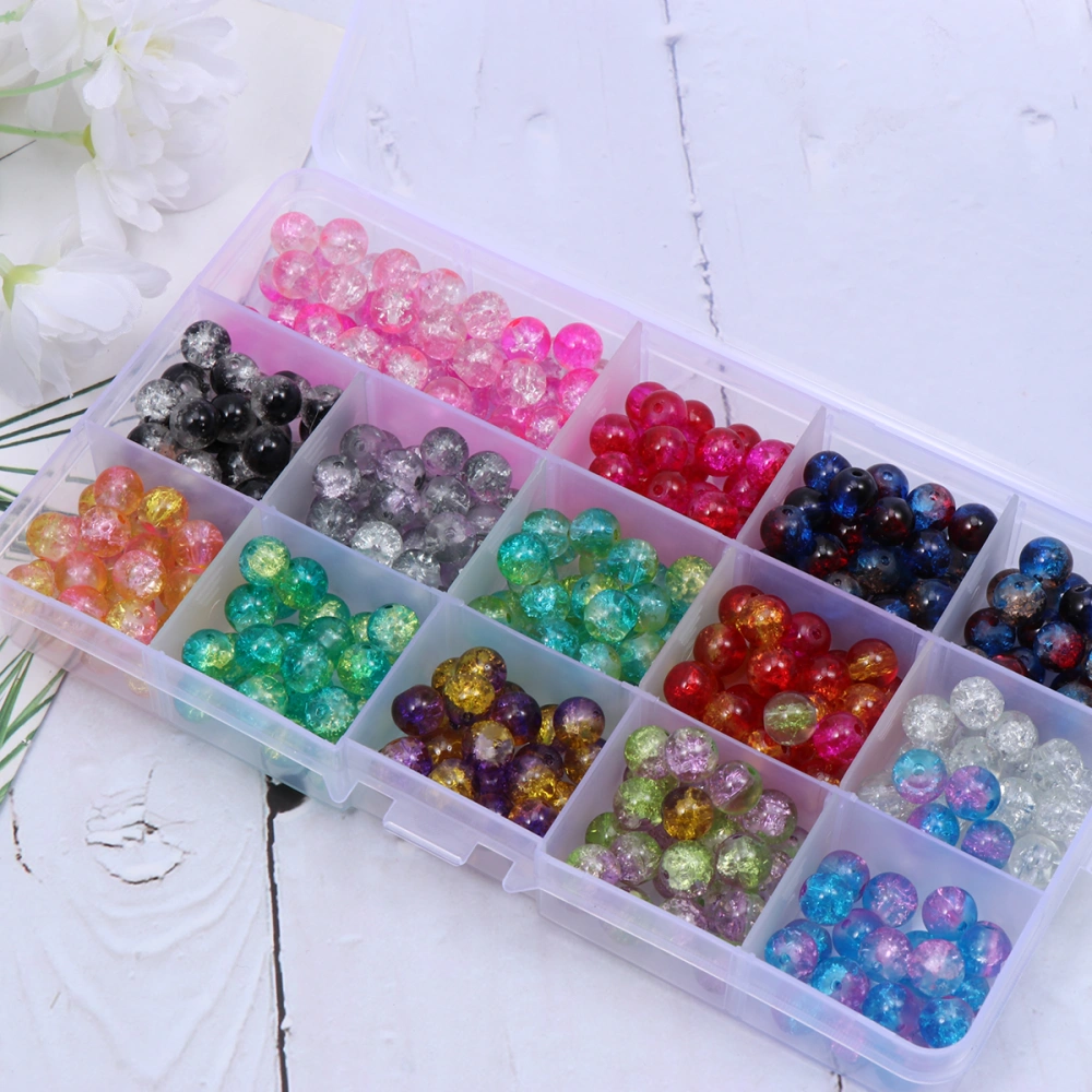 1 Box DIY Colored Beaded Material Jewelry Glass Bead Accessories for Bracelets Necklaces Jewelry