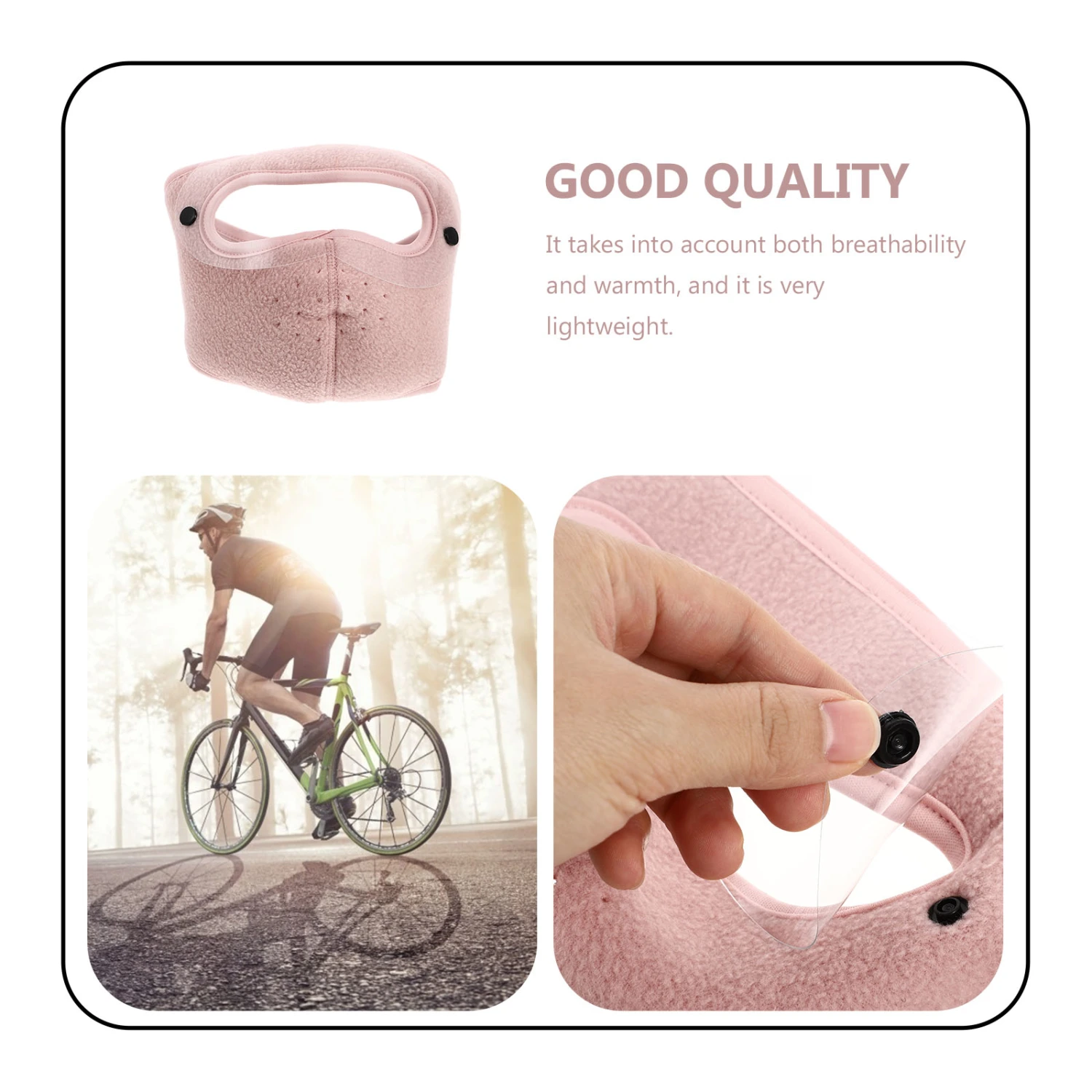 2Pcs Cycling Face Cover with Goggle Warm Keeping Face Muff Goggle Face Cover
