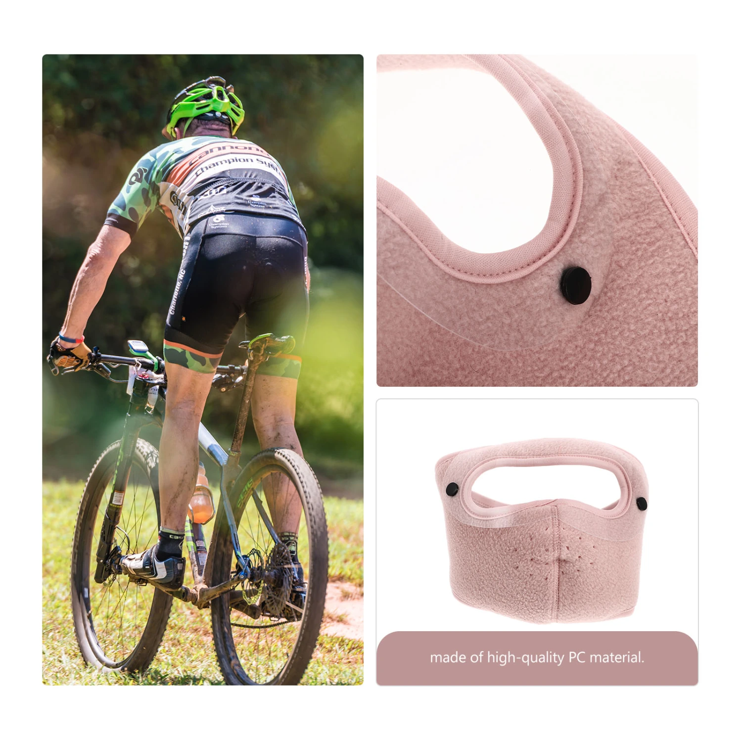 2Pcs Cycling Face Cover with Goggle Warm Keeping Face Muff Goggle Face Cover