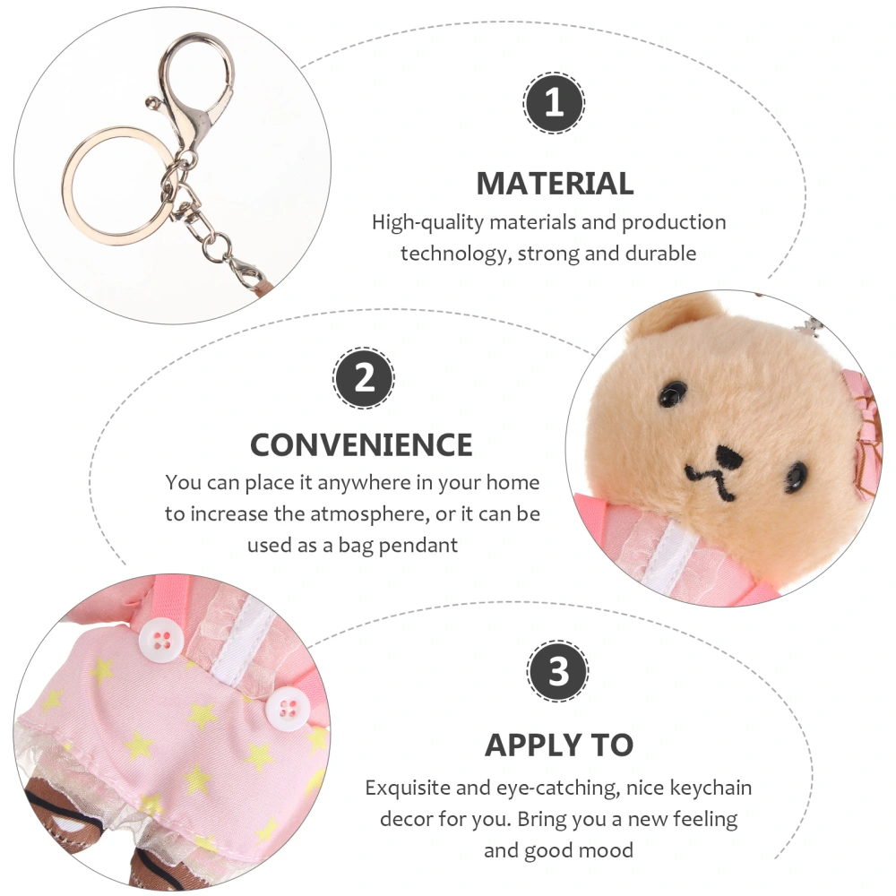 1Pc Cartoon Bear Design Keychain Lovely Plush Doll Bag Pendant Chic Kids Gift