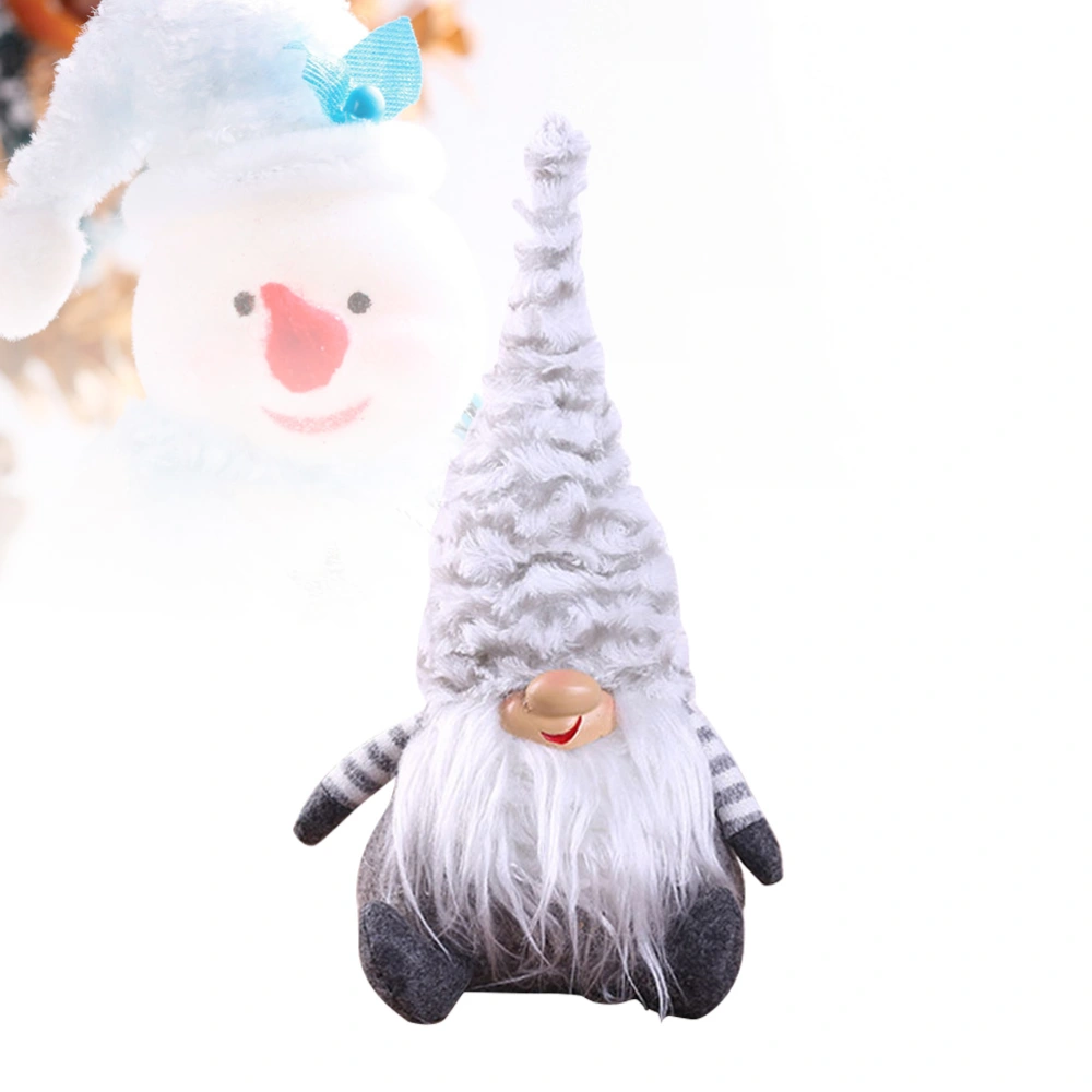 Handmade Christmas Gnome Ornaments Santa Tomte Nisse Home Table Decoration Plush Doll Holiday Gift (Stripe Pattern)