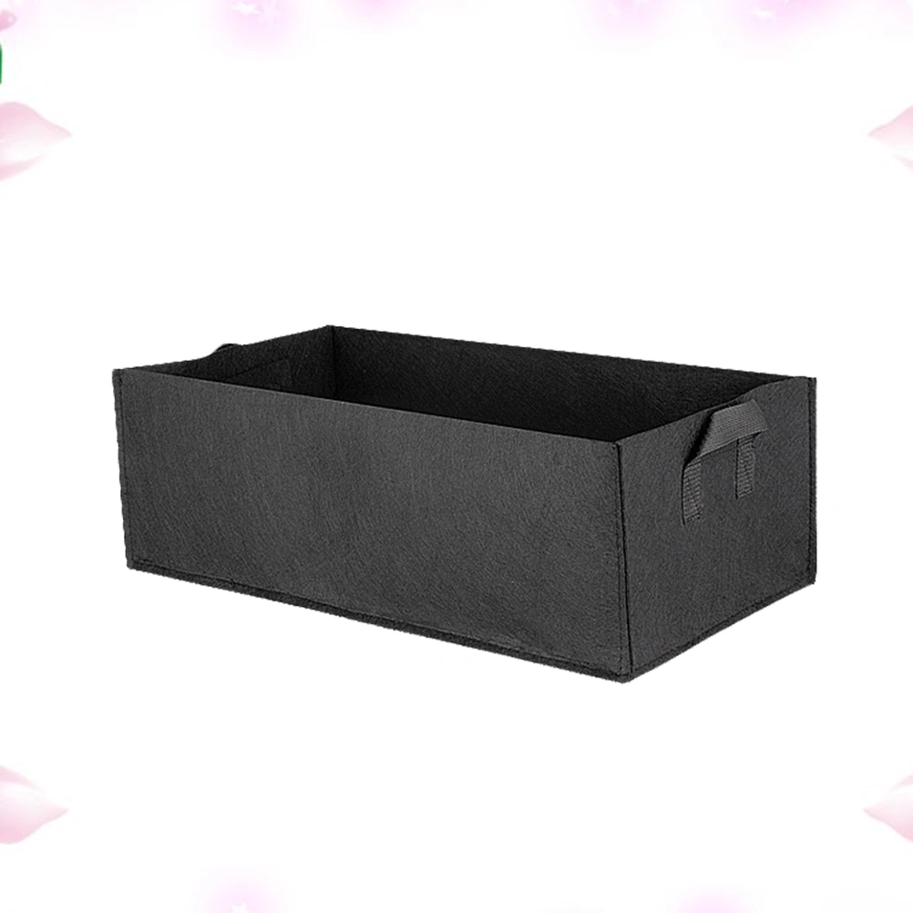 Square Strawberry Planting Bag Root Control Bag Gallon Plant Flower Nursery Bag Vegetable Greenhouse Planter Garden Tool(Elegant Black,Small)