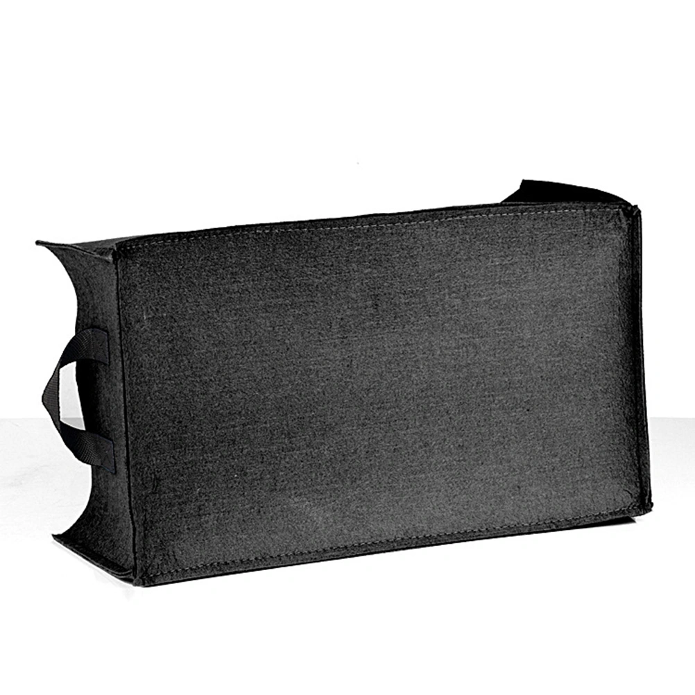 Square Strawberry Planting Bag Root Control Bag Gallon Plant Flower Nursery Bag Vegetable Greenhouse Planter Garden Tool(Elegant Black,Small)
