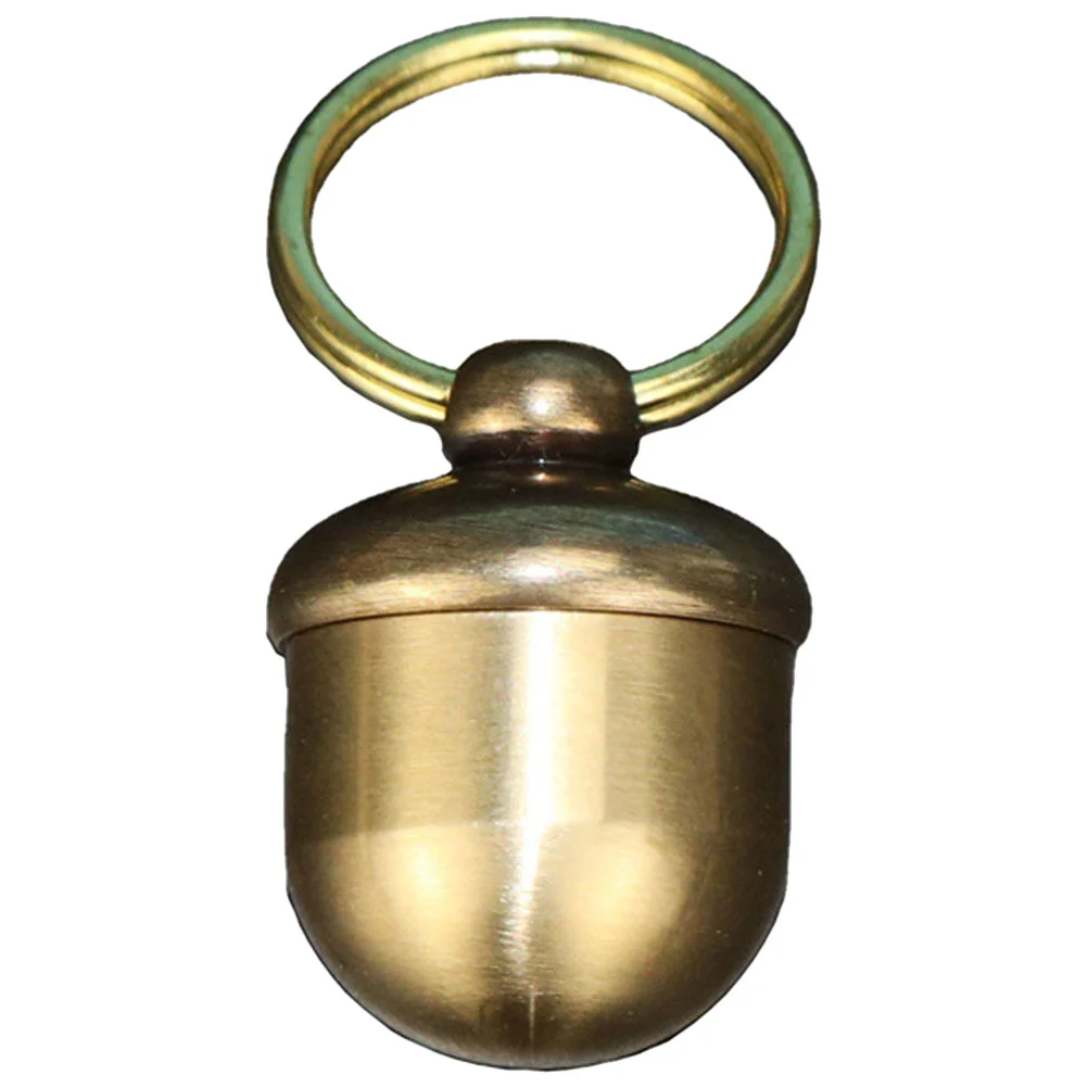Copper Pills Bottle Key Chain Medicine Bottle Travel Pills Bottle Mini Medicine Bottle