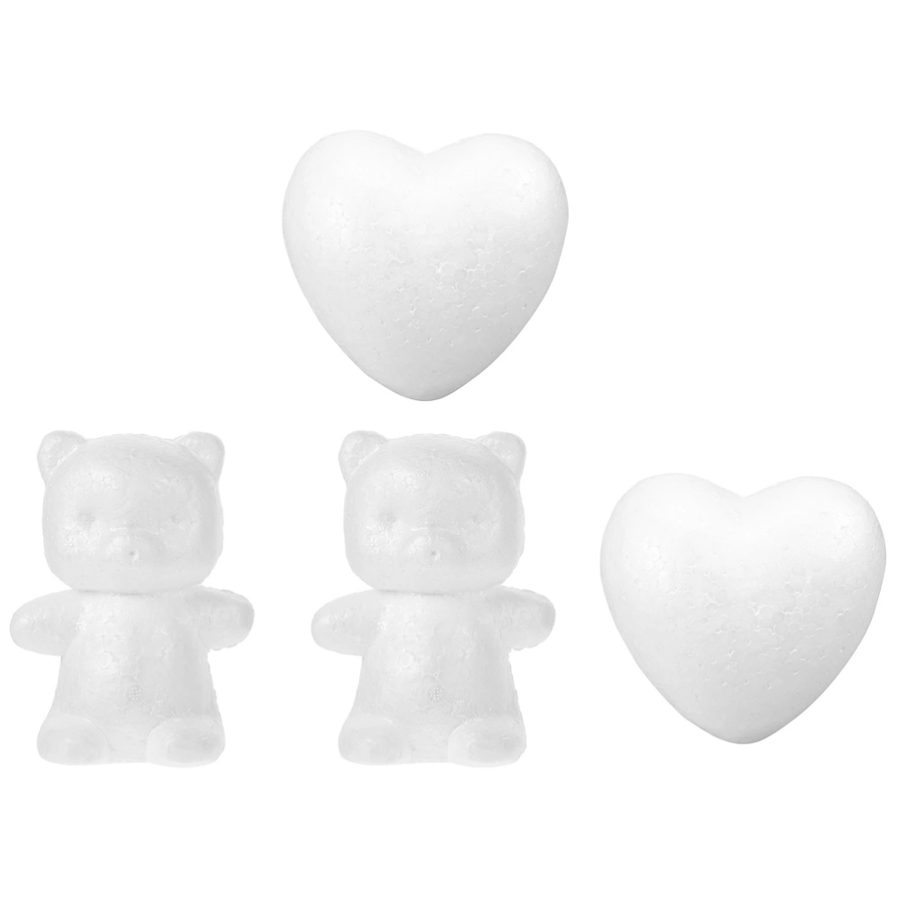 2pcs Creative Arranging DIY Bear Modeling White Bear Mould Wedding Decor