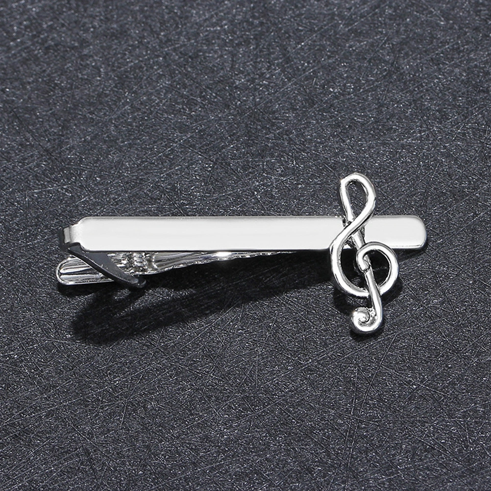 2Pcs Mens Tie Clip Fashion Necktie Bar Alloy Durable Silver Crystal Men's Tie Clip(T1005+T1008)