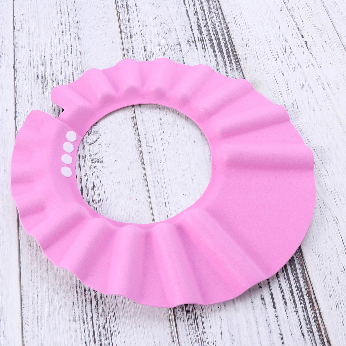 Adjustable Ultra-light EVA Waterproof Baby Kids Shower Bathing Shampoo Hat Protector (Pink)