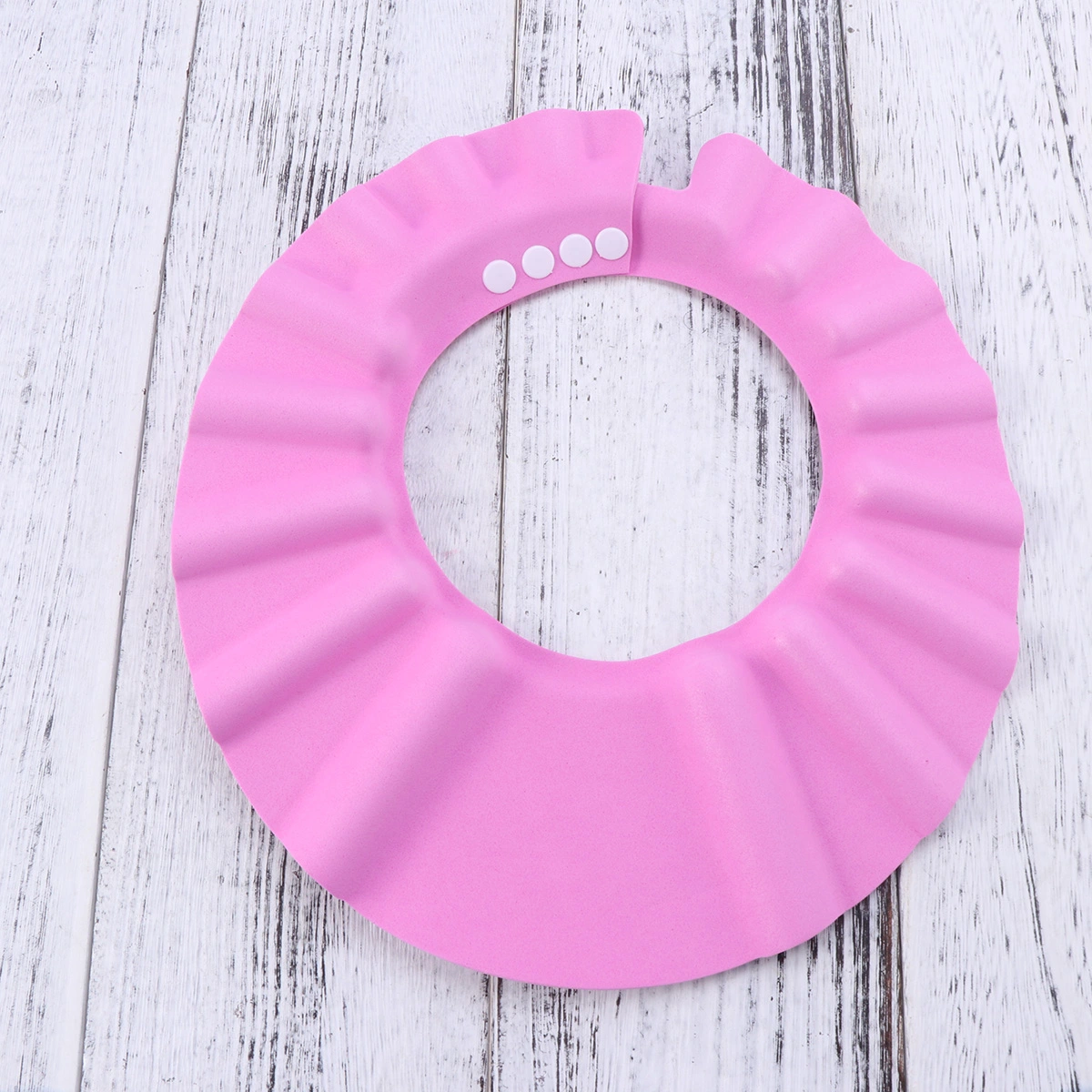 Adjustable Ultra-light EVA Waterproof Baby Kids Shower Bathing Shampoo Hat Protector (Pink)