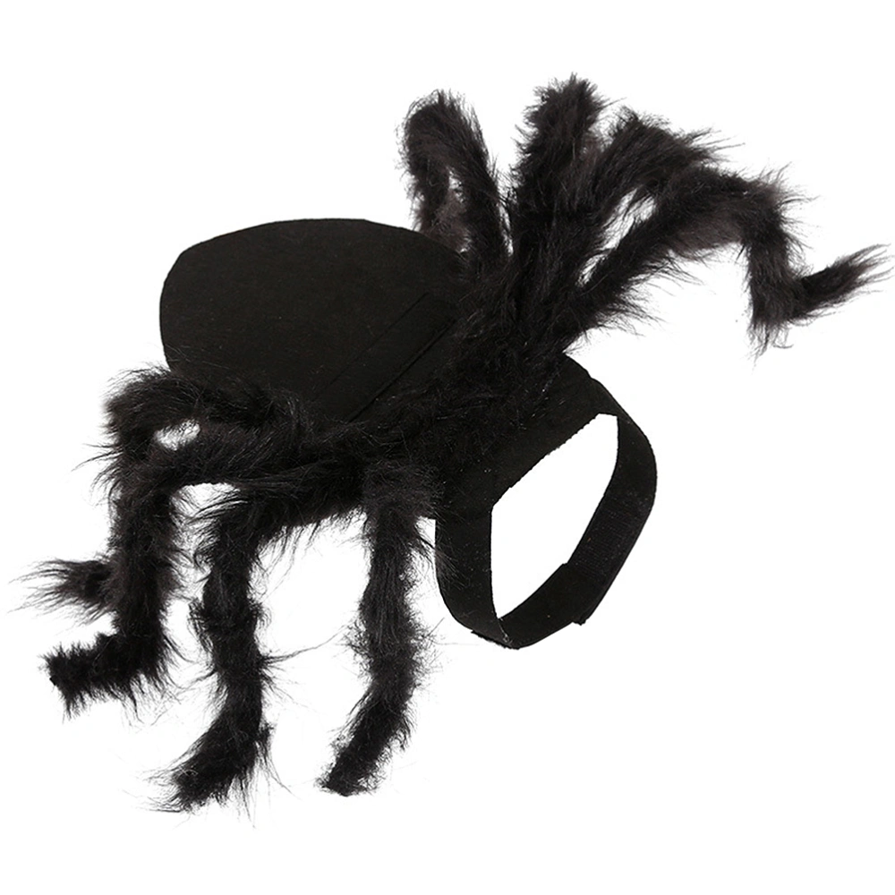 Halloween Pet Spider Style Clothes Horrorible Creative Pet Hoodie Simulation Plush Costume Halloween Funny Cosplay Clothes for Puppy Dog Kitten(Size S)