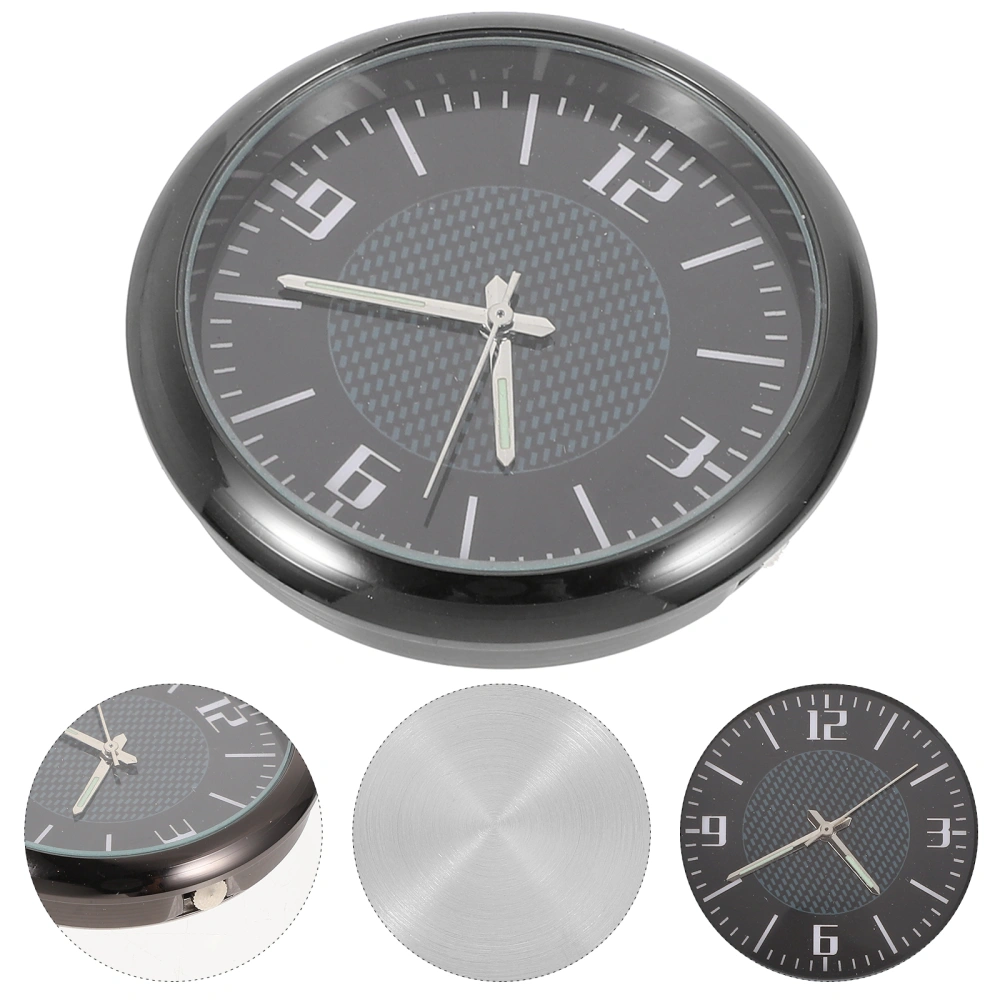 1pc Practical Car Clock Dashboard Luminous Clock Adhesive Vehicle-mounted Clock