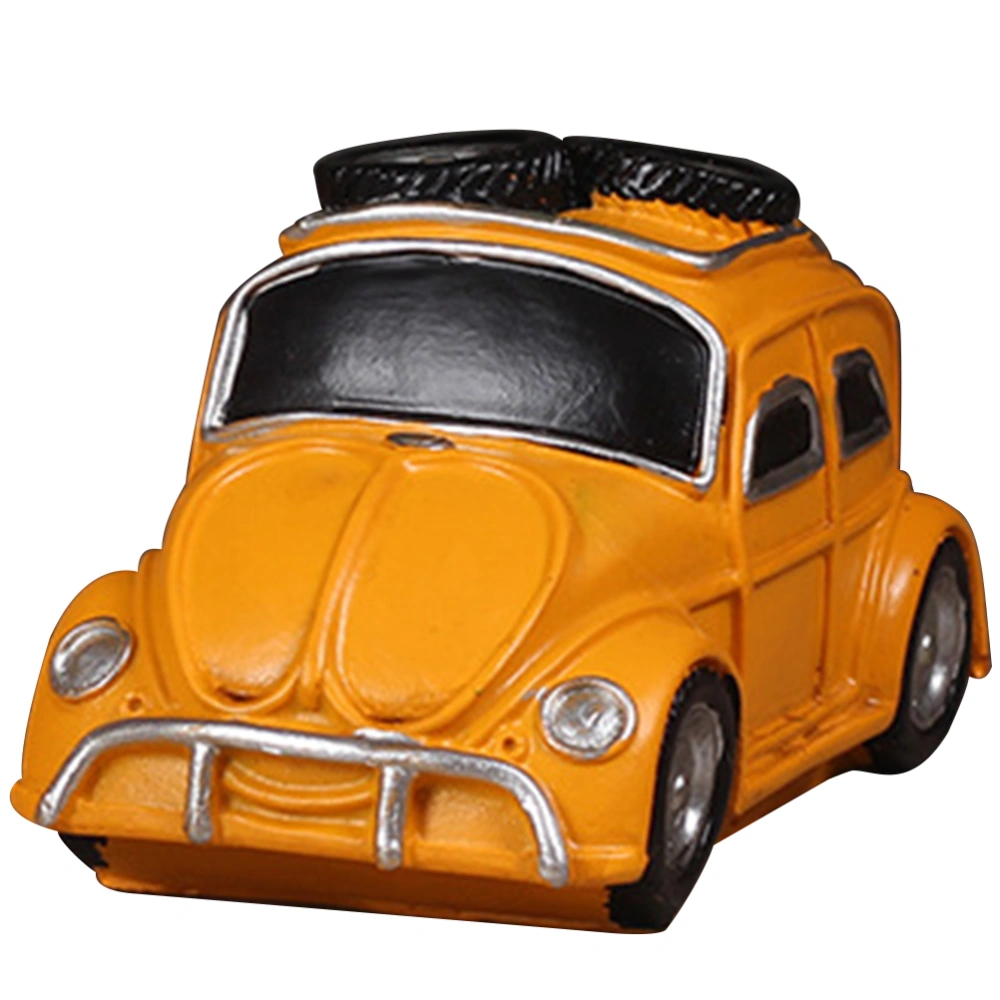 Resin Car Model Decorative Vintage Vehicle Ornament Home Desktop Decorative Saving Box