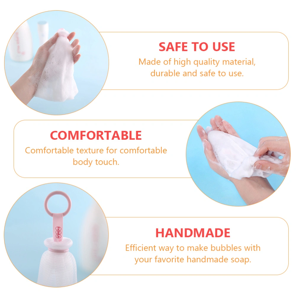 2Pcs Bubble Foaming Mesh Bag Soap Saver Bag Facial Body Shower Cleaning Tools