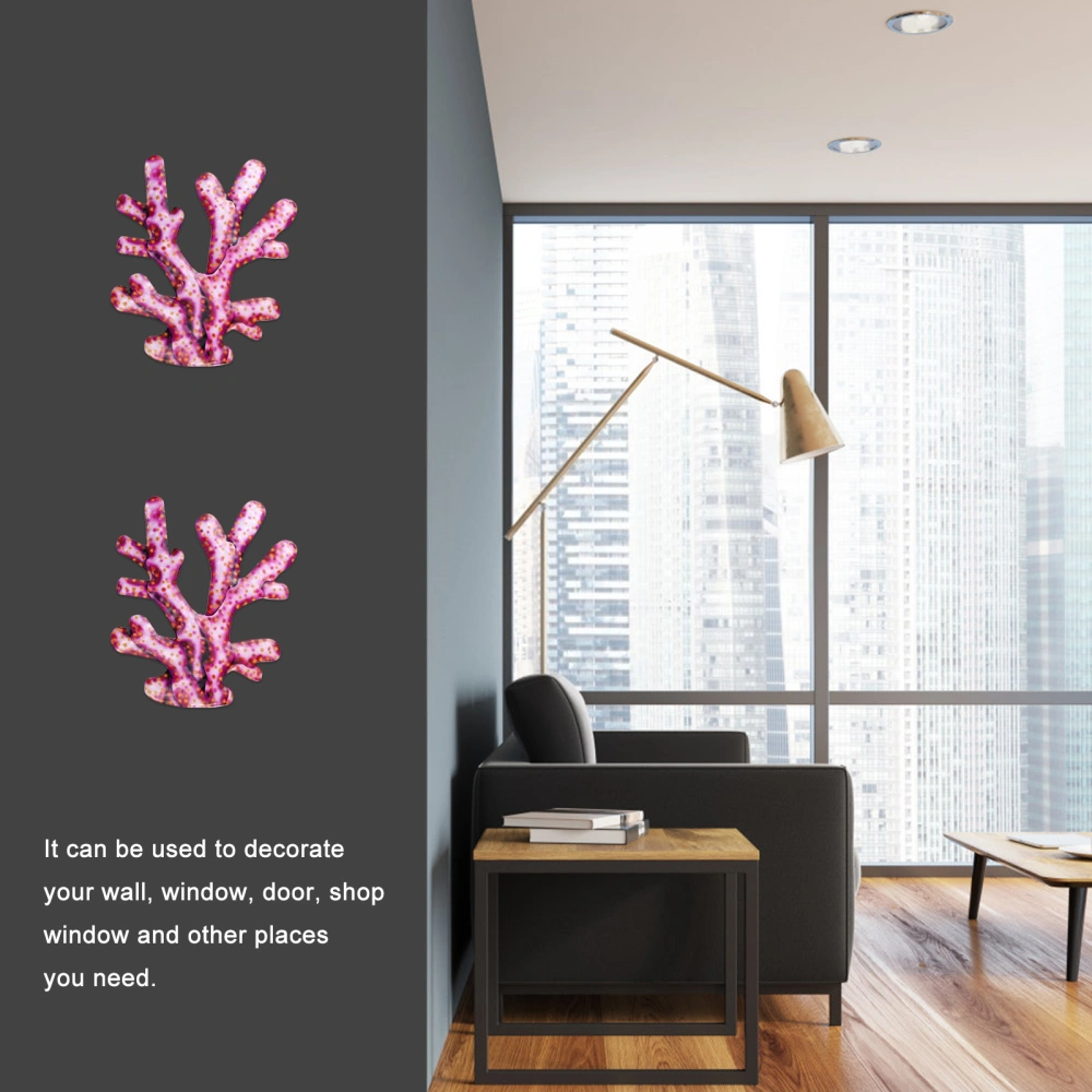 2Pcs Decorative Coral Wall Ornament Household Wall Hanging Creative Wall Pendant