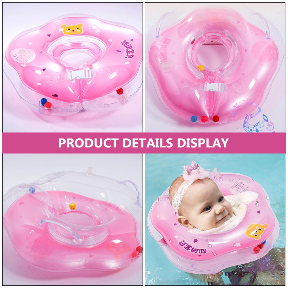 Double Air Sac Baby Neck Float Swimming Ring Swim Pool Accessory Size M