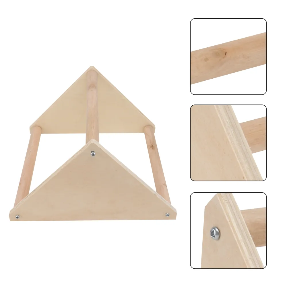 1pc Parrot Standing Rack Bird Chick Standing Shelf Triangular Bird Standing Rack