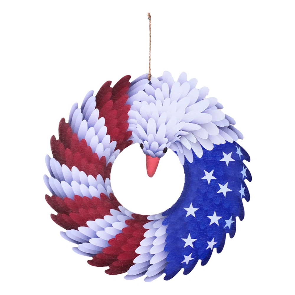 1pc Festival Pendant Independence Day Themed Hanging Decor Wooden Pendant