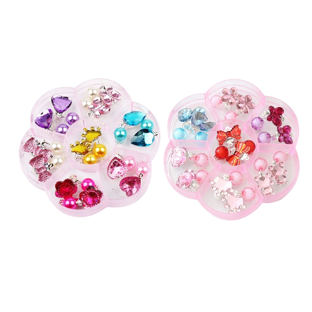 14 Pairs Lovely Kids Clip-on Earrings Girls Play Ear Clip Decorations Party Favors